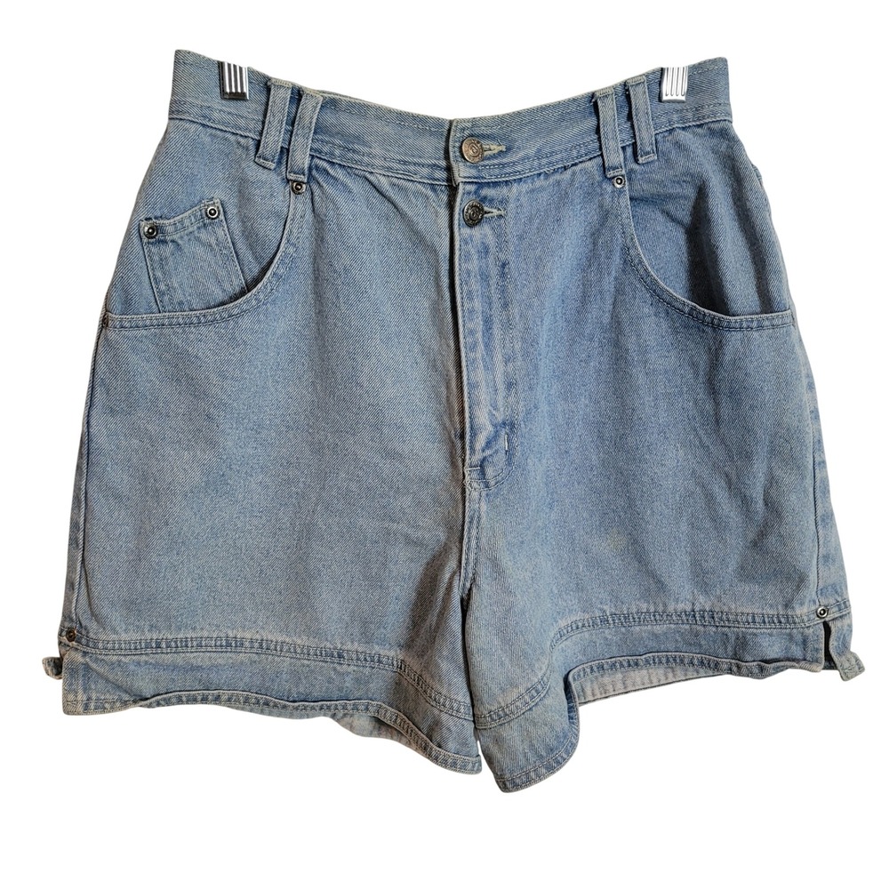No Boundaries Womens Vintage High Waisted Denim Shorts Jorts Light Wash Size 13